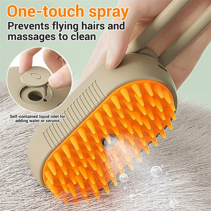 3-in-1 Pet Steam Grooming Brush