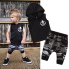 Toddler Kids Baby Boy Sleeveless Hooded Clothes