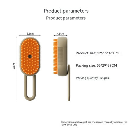 3-in-1 Pet Steam Grooming Brush